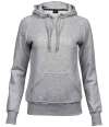 T5431 5431 Tee Jays Ladies Raglan Hooded Sweatshirt Heather Grey  colour image